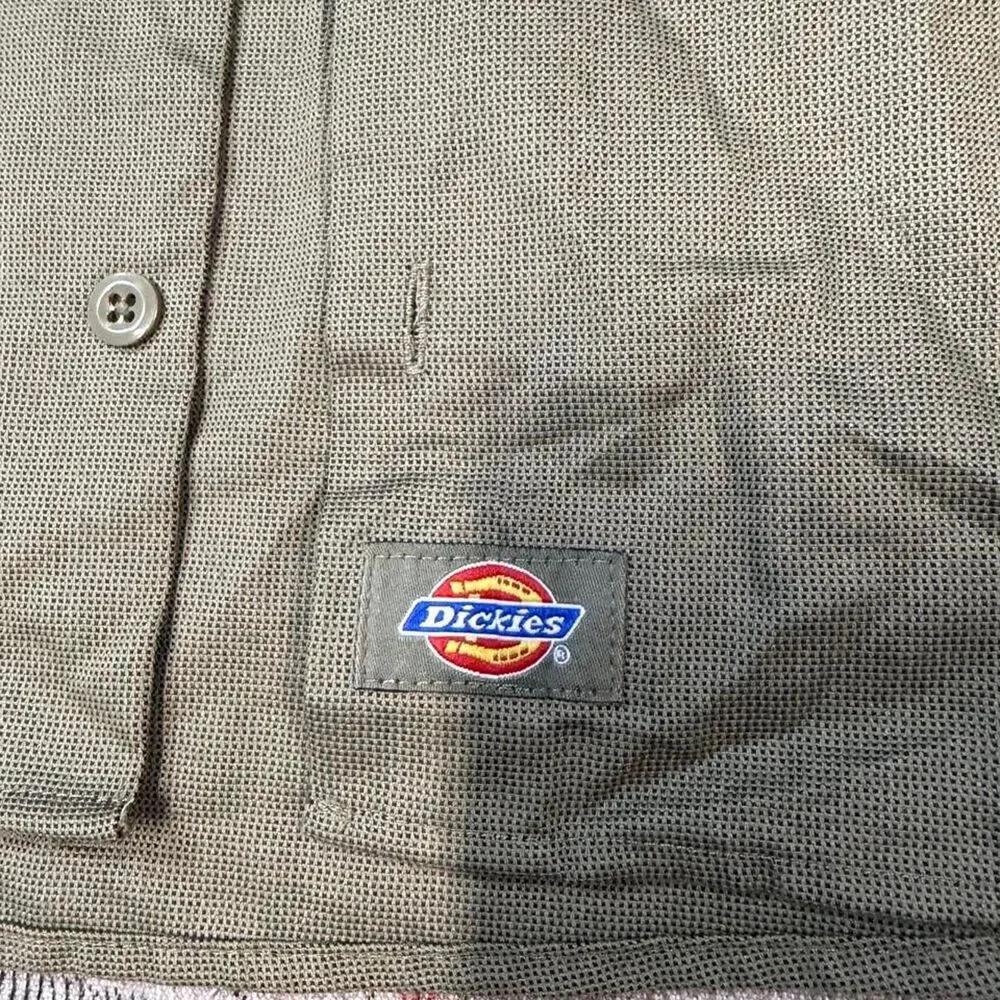 Dickies Men's Green and Khaki Shirt